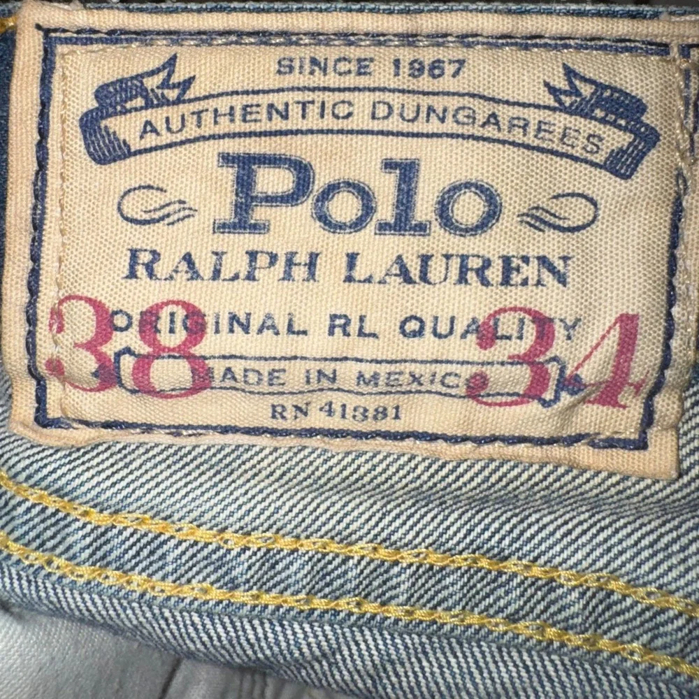 Polo Ralph Lauren Mens 38x34 Authentic Dungarees Straight Leg Jeans Blue‎ Denim